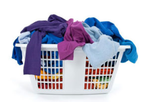laundry basket, clean laundry
